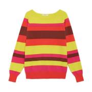 Multifarvet Bomuld Stripes Sweater