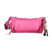 Pink Polyethylene Håndtaske med Aftagelige Stropper