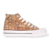 Geo Classic High Top Canvas Sneakers