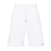 Hvide Terry-Cloth Shorts med Logo