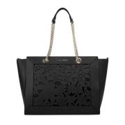 Blomstret Laser-Cut Crossbody Taske