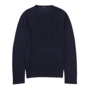 Navy Linen Rullet Krave Sweater