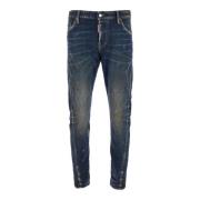 Blå Ripped Jeans Regular Fit