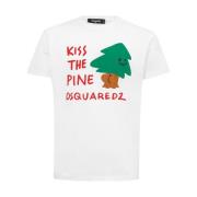 Hvid Bomuld Kiss The Pine T-Shirt