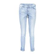 Blå Skinny Bomuld Jeans