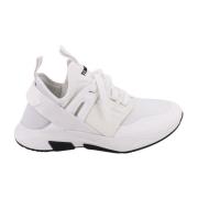 Hvide Nylon Ruskind Sneakers AW23
