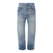 Blå Baggy Fit Wide Leg Jeans