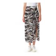 Zebra Print Wrap Style Skirt