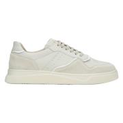 Kvinders Beige & Milky Sneakers lavet af Italiensk Ægte Velour ER00114...