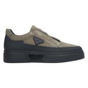 Herre Slip-On Sneakers lavet af Ægte Grøn Nubuck ER00113806