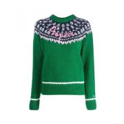 Broderet Nordic Soft Grøn Sweater