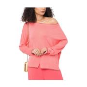 Koralfarvet Sweater Elegant Stil