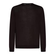 Kaffebrun Ribstrikket Sweater