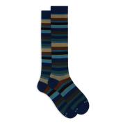 Italienske ultralyse lange sokker flerfarvet