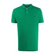 Grøn Polo Skjorte Broderet Logo