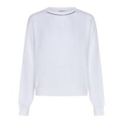 Hvid Beaded Trim Sweater