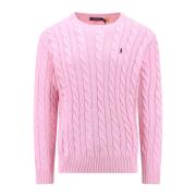 Pink Cable Strik Sweater
