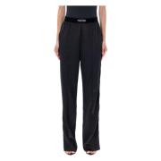 Silk Satin Pijama Pant Sort