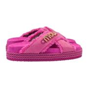 Kryds Canvas Sandal Fuchsia