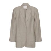 Beige Linned Box Blazer