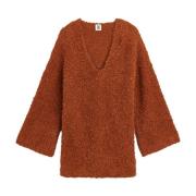 Wide-Sleeve Alpaca Sweater