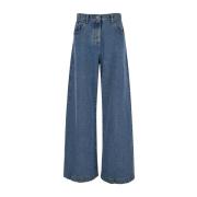 Blå Denim Fem-Lomme Jeans Regular Fit