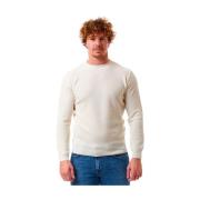 Merino Uld Honeycomb Crewneck Sweater
