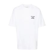 Slogan Print Hvid T-shirt
