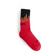 Flame Logo Ribbed Knit Socks