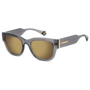 Matte Grey Sunglasses with Grey Gold
