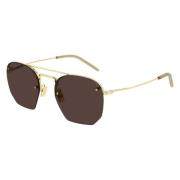 Klassiske Aviator Solbriller Brun/Guld SL 422