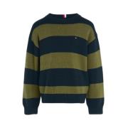 Stribet Color Block Sweater