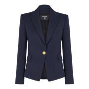 En-knaps uld blazer