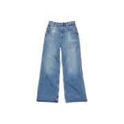 Blå Denim Løstsiddende Jeans