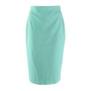 Grøn nederdel med polyester og elastan