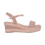 Flettet Læder Kile Sandal