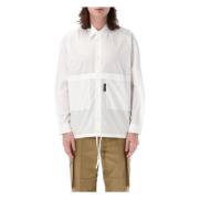 Hvid Skjorte med Skjulte Lommer SS24