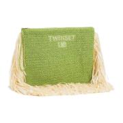 Grøn Frynse Raffia Pochette Taske