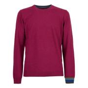 Fuchsia Uld Blend Crew-Neck Sweater