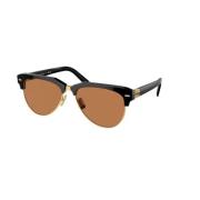 Stilfulde solbriller brune linser sort ramme