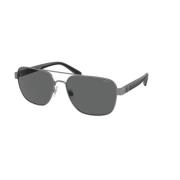 Stilfulde solbriller i grå med mørke linser
