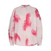 Oversized 'Lexi' Bluse med 'Cannes' Print
