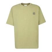 Beige T-shirt med broderet patch