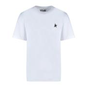 Stjerne Print Bomuld T-Shirt Hvid