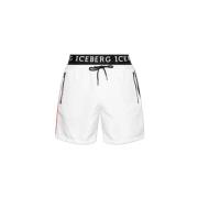 Hvid Regular Fit Polyester Shorts