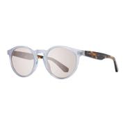 Runde Acetat solbriller med brune linser