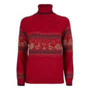 Jule Turtleneck Sweater Kvinder Rød