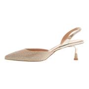 Sølv Slingback Krystal Pumps