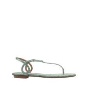 Grønne Metal Slange Sandaler