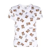 Bomuld T-shirt med Teddy Bear Print